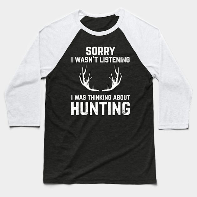 Funny Hunting Tshirt Gift for Bow and Rifle Deer Hunters Baseball T-Shirt by wcfrance4